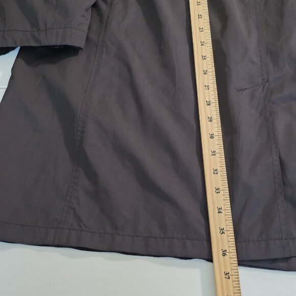 Bugatti Coat Men 52R Black Water Repellent Mackintosh Buttons Pockets Minimalist - Picture 7 of 16